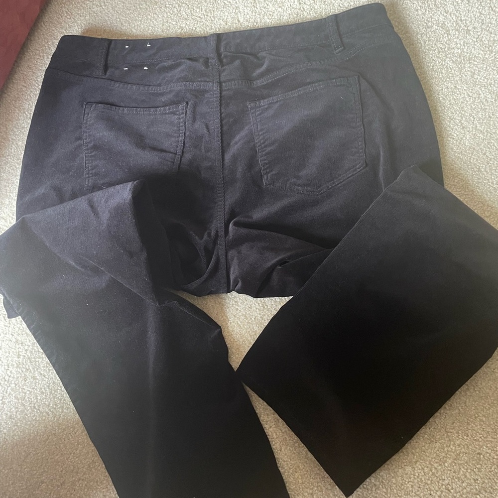 Talbots Womens Black Corduroy Pants 18wp